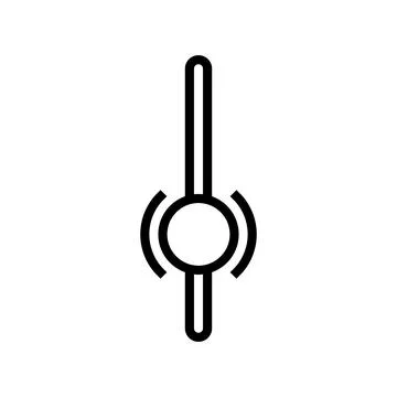 Ui scroll sign line icon vector illustration Illustrazione stock