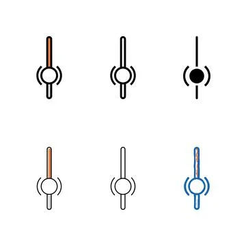 Ui scroll sign pack color icon vector イラスト素材