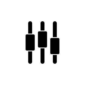 UI Slider, Adjustment Music Flat Vector Icon Stock Illustration