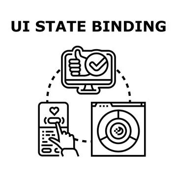 Ui state binding concept vector illustration イラスト素材