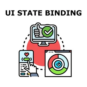 Ui state binding concept vector illustration イラスト素材