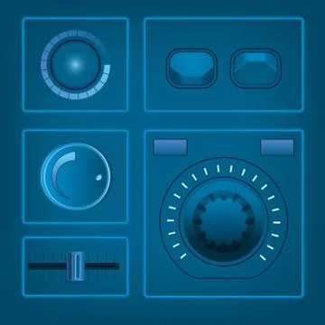 Ui switches kit elements Stock Illustration