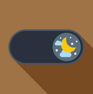 Ui toggle switch for dark mode night Illustrazione stock
