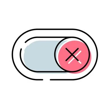 Ui toggle switch in off position indicating deactivation Illustrazione stock