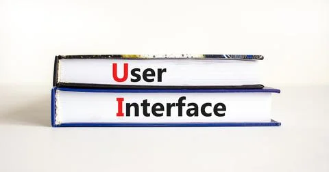 UI user interface symbol. Concept words UI user interface on books on a beaut Stock-Fotos