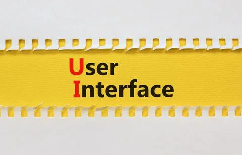 UI user interface symbol. Concept words UI user interface on yellow paper on  Stock-Fotos