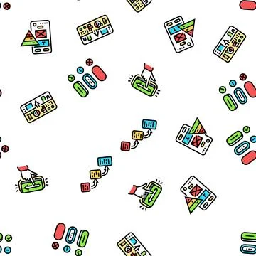 Ui ux design agency user develop seamless pattern vector Stockillustratie