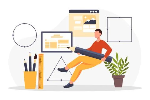 UI, UX design Stockillustratie