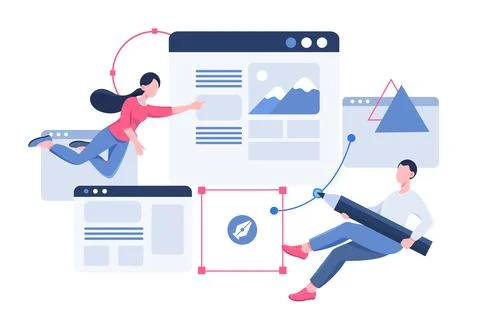 Ui Ux Design project イラスト素材