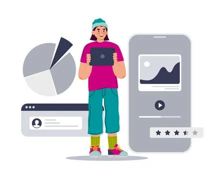 Ui ux designer arrangement interface elements of the application and sites. A Stock Illustration