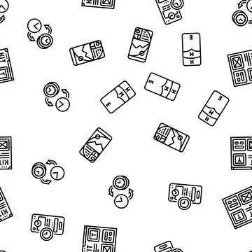 Ui ux develop content research seamless pattern vector 스톡 일러스트