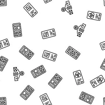 Ui ux develop content research seamless pattern vector Stock Illustration