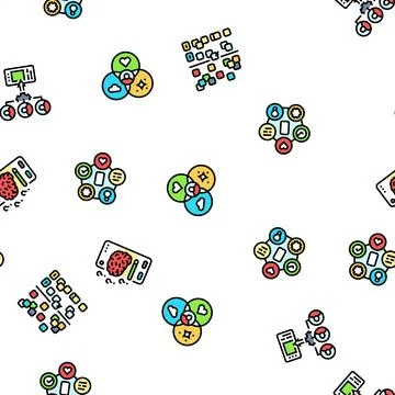 Ui ux digital develop code app seamless pattern vector Illustrazione stock