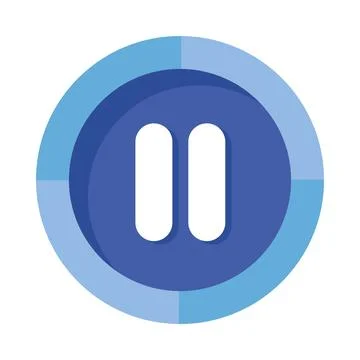 Ui ux element pause button Stock Illustration