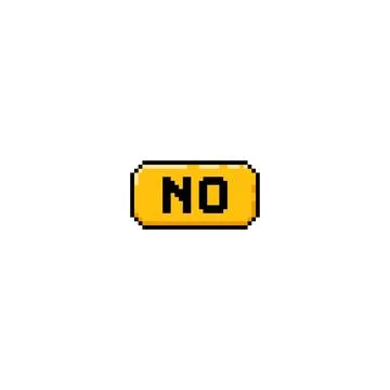 UI UX game user software interface pixel art vector icon, yellow rectangle Illustrazione stock