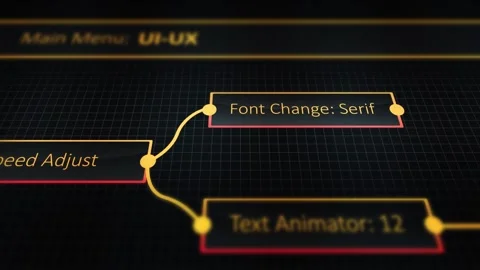 A UI UX Node Interface on Computer Screen Stock Footage 348072341