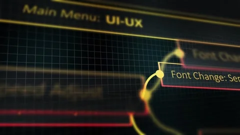 A UI UX Node Interface on Computer Screen ALT Stock Footage 348073773
