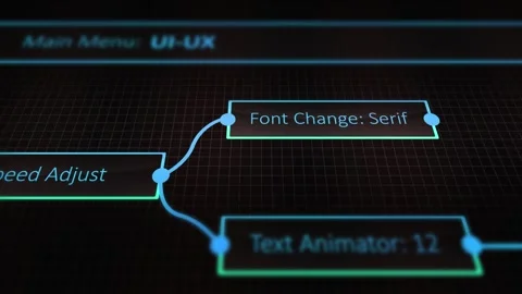 A UI UX Node Interface on Computer Screen - ALT Colors Stock Footage 348098054