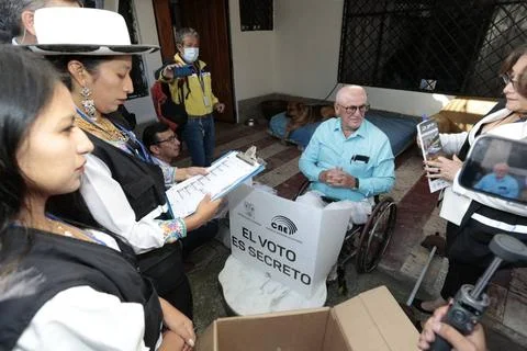 UIO-INAGURACION-VOTACIONES-CNE Quito, 03 de febrero de 2023. Diana altamai... Stock Photos