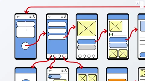 UI/UX Design App For Mobile Development Stock Footage 329299828