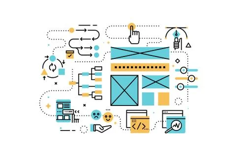 Ui/ux design illustration Illustrazione stock