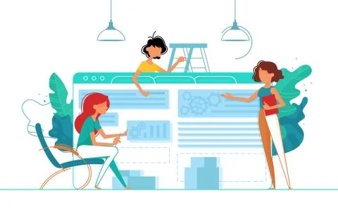 UIX engineering web page Stock-Illustration