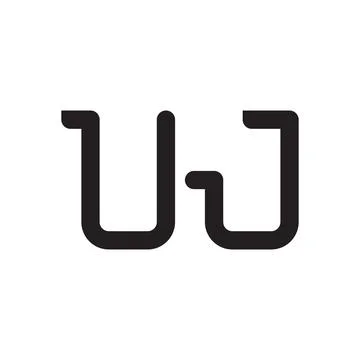 Uj initial letter vector logo icon 스톡 일러스트