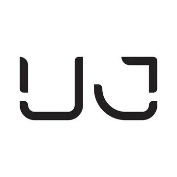 Uj initial letter vector logo icon Stock Illustration