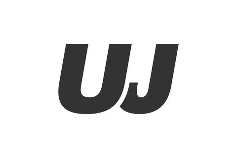 UJ Techno Editable Font Logo For Corporate Branding. Bold, Futuristic Desig.. Stock Illustration