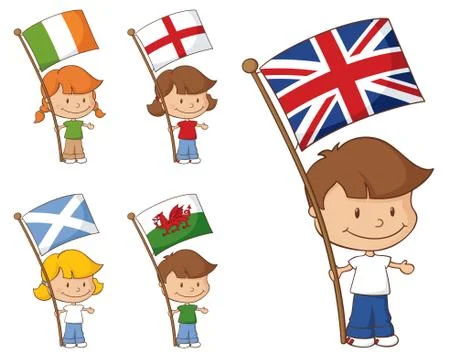 Uk and eire flags Stock Illustration