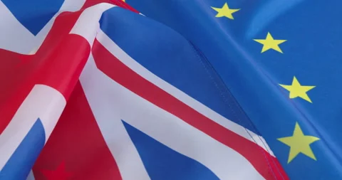UK and EU flag. Stock Footage 169432172