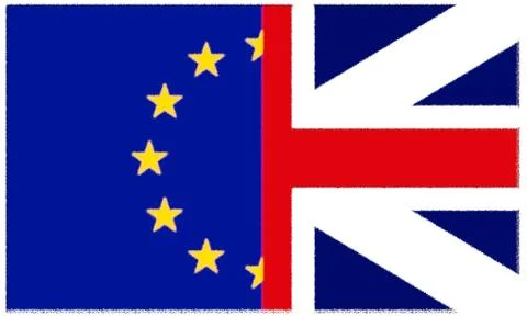 UK and EU flag. Stock Illustration