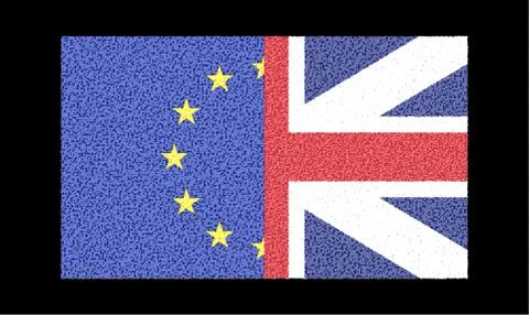 UK and EU flag. Stock Illustration