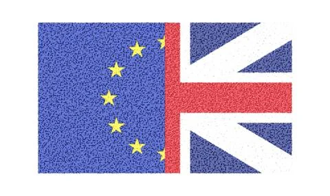 UK and EU flag. Stock Illustration
