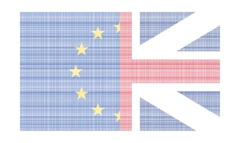 UK and EU flag. Stock Illustration