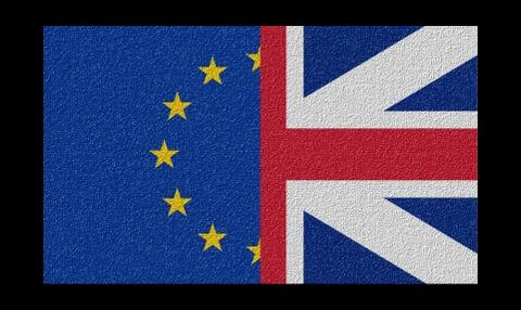 UK and EU flag. Stock Illustration