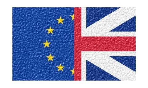 UK and EU flag. Stock Illustration