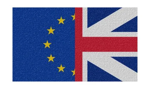UK and EU flag. Stock Illustration