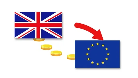 UK and EU trade, export, import and finances Stock Footage 115633014