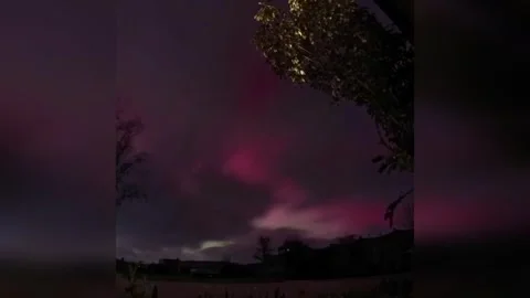 UK: Aurora Explodes Across Southern England In Rare Gloucestershire Night... Stock Footage 327243559