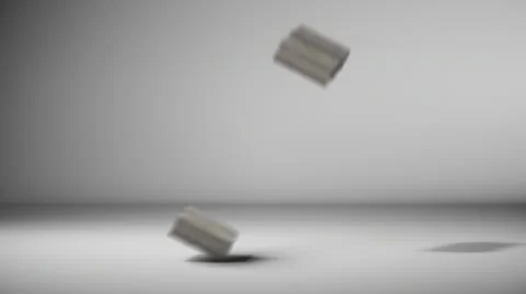 UK Bank notes falling on to white background. Stock Footage 61146140