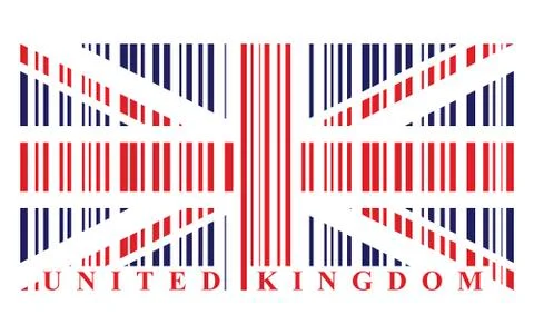 Uk barcode flag Illustrazione stock