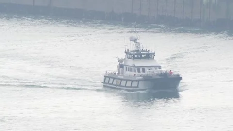 UK: Border Security Command vessels arriving in Dover Stock Footage 334043939