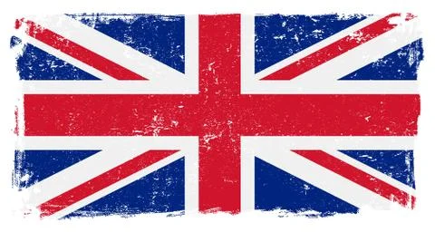 UK Briritsh Vector Flag on White Stock Illustration