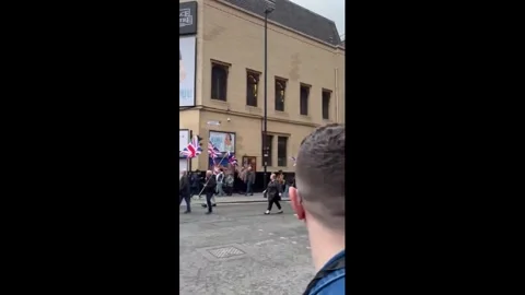 UK: Britain First March In Manchester Sparks Clashes And Multiple Arrests... Stock Footage 329536680