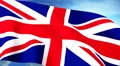 UK Britain Union Jack Flag Closeup Waving Against Blue Sky Seamless Loop CG HD Footage