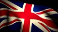 UK Britain Union Jack Flag Closeup Waving Backlit Seamless Loop CG HD Footage