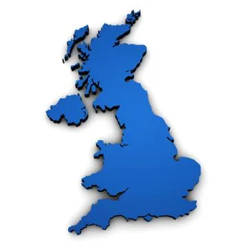 Uk British Map Shape Stock Illustration