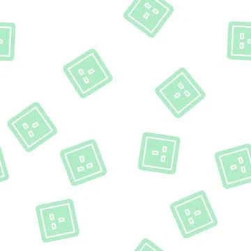 Uk british socket glyph vector seamless pattern Stock Illustration