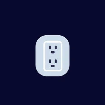 Uk, british socket icon, vector Stockillustratie